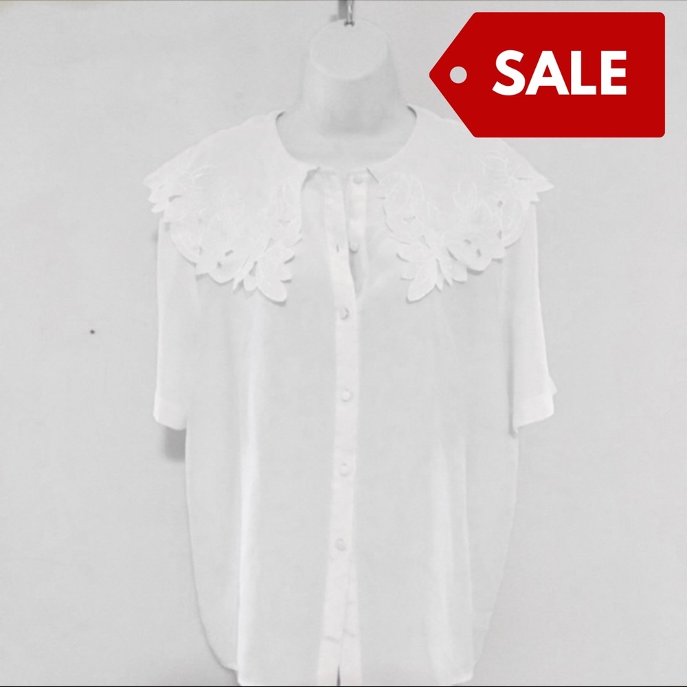Vintage Bib Collar Blouse